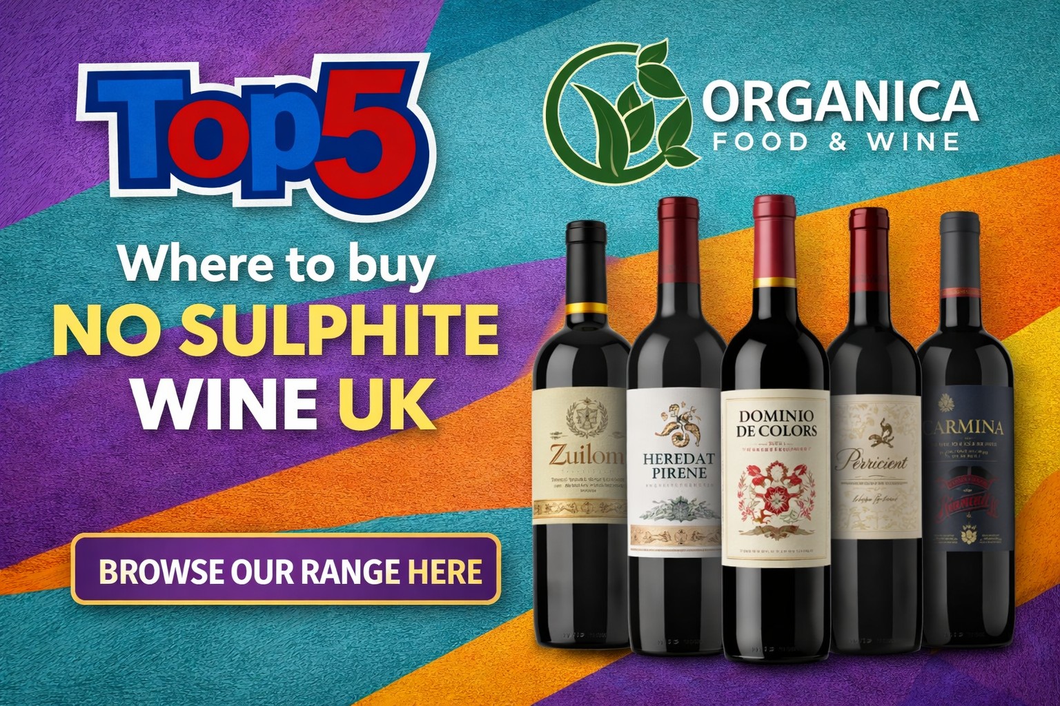 Where to buy no sulphite wine uk - Organica Wines